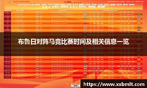 布鲁日对阵马竞比赛时间及相关信息一览